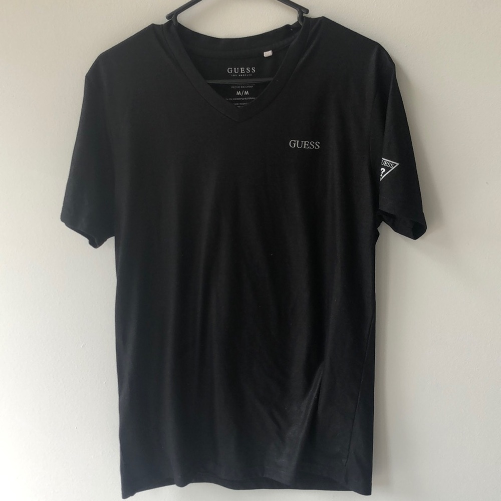 Silk Black Guess V-Neck